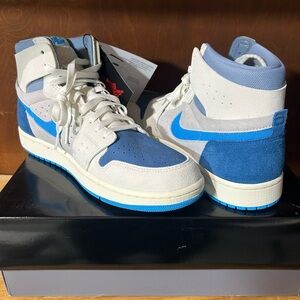 Jordan High-Top Sneakers in Blue and White